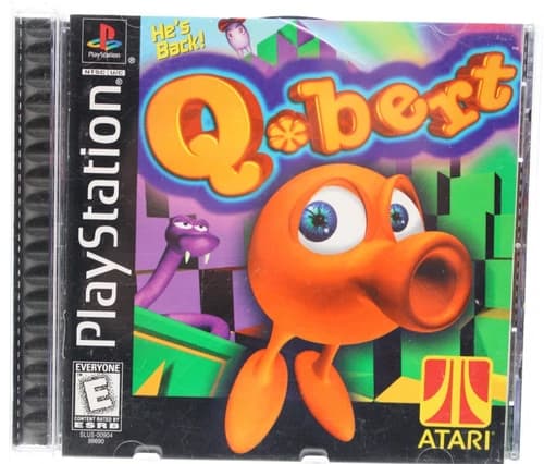 Qbert (Sony PlayStation 1, 1999) PS1 Complete CIB Black Label Q*Bert