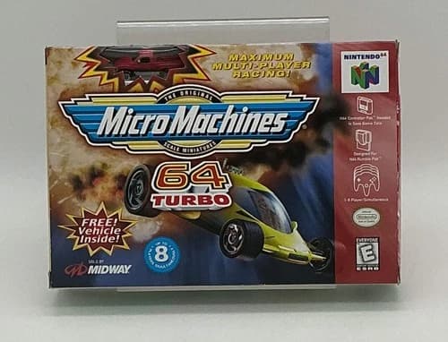 Micro Machines 64 Turbo Nintendo 64 CIB Complete with toy car