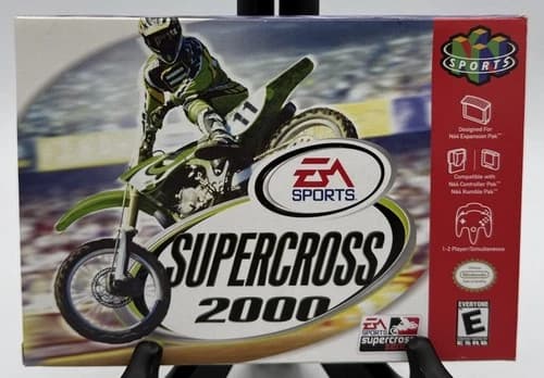 SuperCross 2000 N64 Nintendo 64 Complete CIB Authentic! Good Condition!