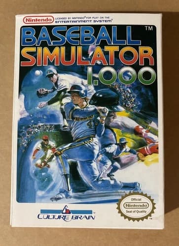 Nintendo NES Baseball Simulator 1.000 Complete CIB