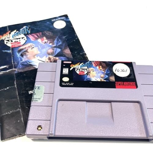 Street Fighter 2 II Game Cartridge Super Nintendo SNES 1993