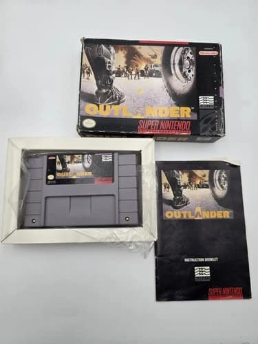 Outlander SNES Super Nintendo Complete CIB Authentic TESTED PICS