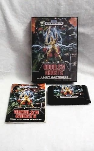 Ghouls 'n Ghosts (Sega Genesis, 1989) Complete CIB Authentic Tested/working