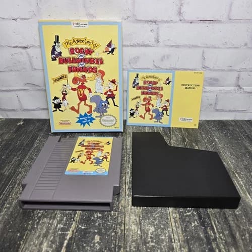 The Adventures of Rocky Bullwinkle and Friends Nintendo NES Complete CIB