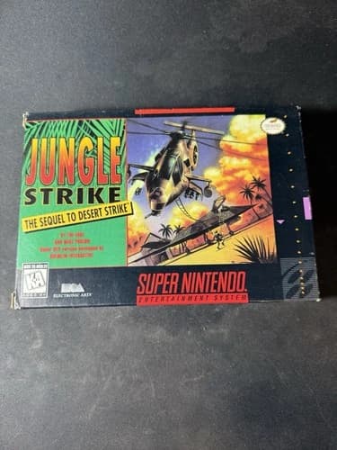 Jungle Strike Super Nintendo (SNES) CIB Complete Excellent
