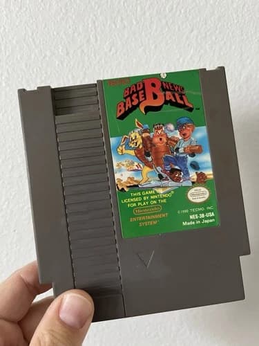 Bad News Baseball Nintendo NES 1990 Tested Game Cartridge