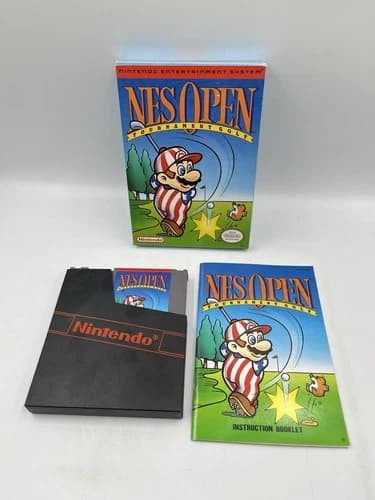 NES Open Tournament Golf Complete in Box CIB (Nintendo, NES 1991) Very Good