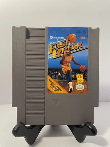 Magic Johnson's Fast Break (Nintendo NES) Cleaned Tested