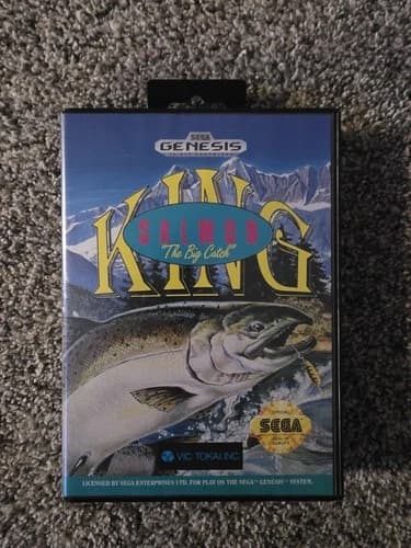 King Salmon: The Big Catch Sega Genesis 1993 Complete in Box