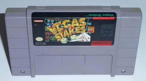 Vegas Stakes (Super Nintendo SNES Authentic Game) Cleaned Tested Working
