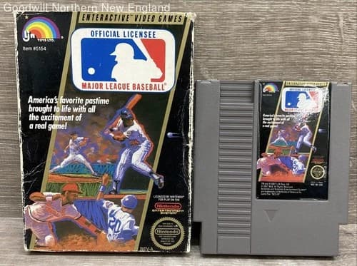Major League Baseball Nintendo NES Video Game 1987 IOB Tested Works