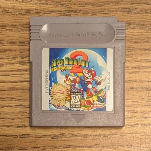 Super Mario Land 2: 6 Golden Coins (Nintendo Game Boy) -Cartridge Only Cleaned