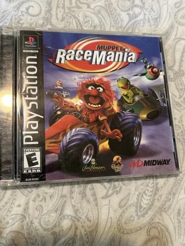 Muppet RaceMania PS1 Sony PlayStation 1 Tested Good Condition Disc