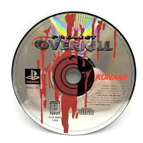 PS1 Project Overkill (Sony PlayStation 1) Disc Only
