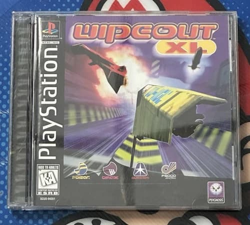 Sony Playstation 1 PS1 Wipeout XL with Manual CIB Complete Tested