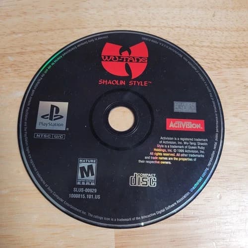 Wu-Tang: Shaolin Style PS1 Sony PlayStation 1, 1999 Disc Only - Tested