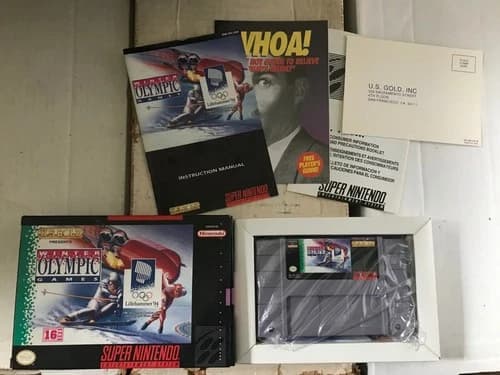 Winter Olympic Games Lillehammer '94 Super Nintendo Snes Complete Manual Inserts
