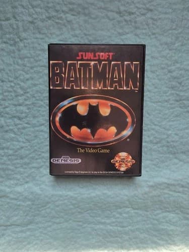 Batman Sega Genesis Sunsoft Complete Case Cartridge Tested Retro Game
