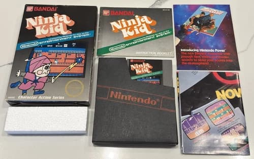 Ninja Kid (Nintendo NES, 1986 Bandai) Authentic Complete CIB Manual TESTED