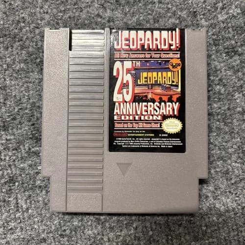 Jeopardy 25th Anniversary Nintendo NES Game Cartridge Only Tested and Working