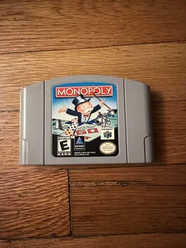 Monopoly Nintendo 64 N64 Authentic Game Cartridge Tested Working