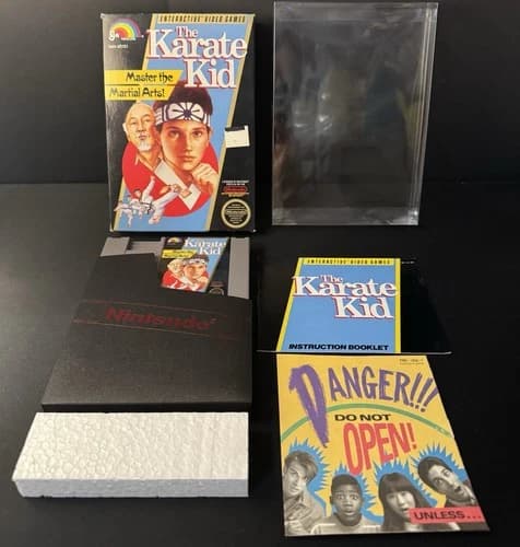 Nintendo NES The Karate Kid CIB Complete w/ Protector. Authentic & Tested