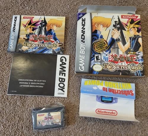 Yu-Gi-Oh The Sacred Cards Gameboy Advance 2003 Game in Box w/ Manual