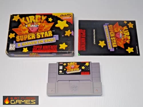 Kirby Super Star COMPLETE BOX - SUPER NINTENDO SNES - 124a