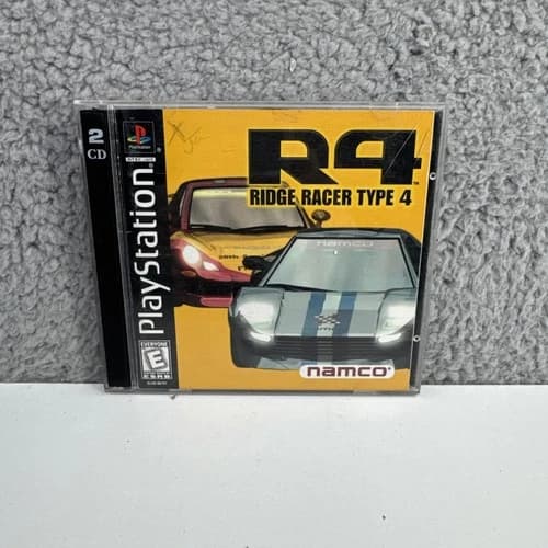 R4 Ridge Racer Type 4 Black Label w/Reg (Sony PlayStation 1) 2-CD CIB PS1 TESTED