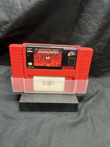 Super Nintendo SNES Spider-Man Venom: Maximum Carnage RED Cartridge Tested