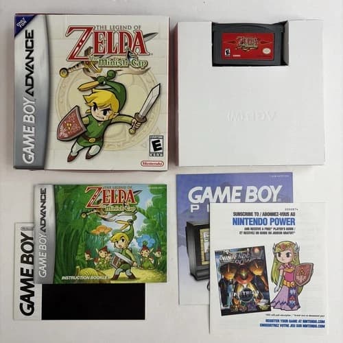 CLEAN Legend of Zelda The Minish Cap Complete GBA Game Boy Advance Authentic CIB