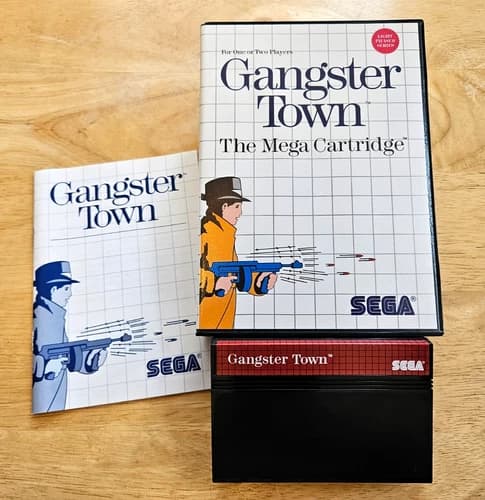 Sega Master System (CIB) - Gangster Town - COMPLETE Game, Box and Manual