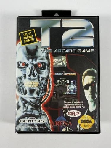 T2 The Arcade Game (Sega Genesis, 1992) Authentic, Complete, CIB, Tested