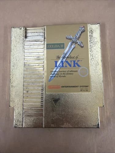ZELDA 2 The Adventures Of Link Nintendo NES Game Cartridge GOLD