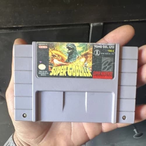 TOHO CO., LTD Super Godzilla Super Nintendo SNES Game Cartridge NTSC-U/C