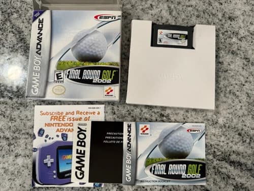 GBA espn FINAL ROUND GOLF 2002 NINTENDO GAMEBOY ADVANCE (Complete in Box) TESTED