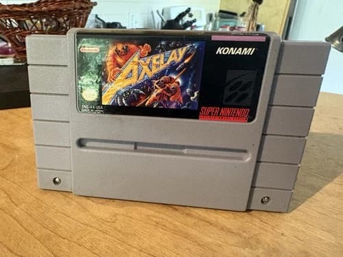 Axelay SNES Super Nintendo Authentic Cartridge Tested Working
