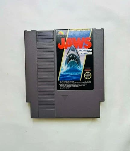 JAWS NES Nintendo Game Cartridge Authentic Tested Working Clean Label
