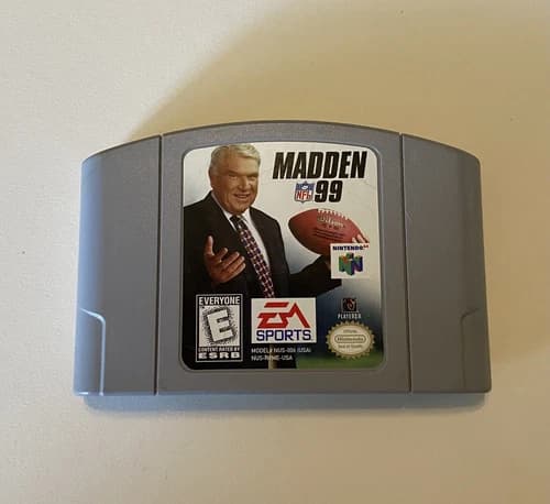 Madden NFL 99 (Nintendo 64, 1998) N64 Authentic Cartridge Only Tested