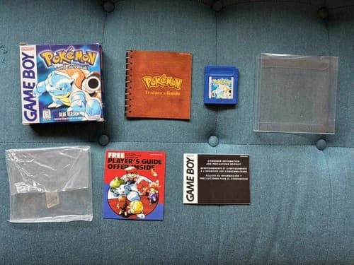 Pokemon Blue Version Nintendo Gameboy original game CIB Authentic FRESH BATTERY