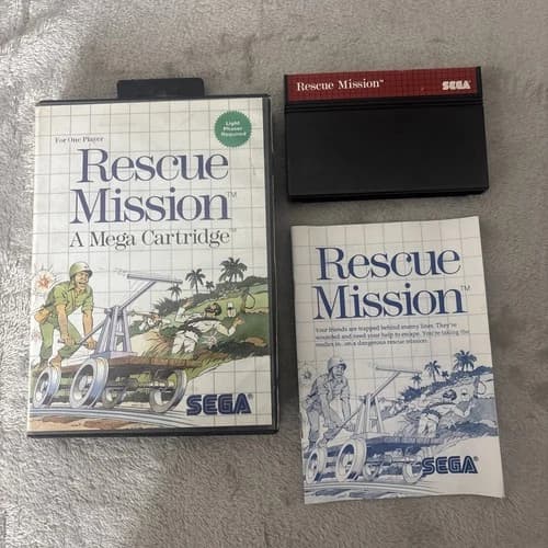 Rescue Mission Sega Master System Complete With Manual