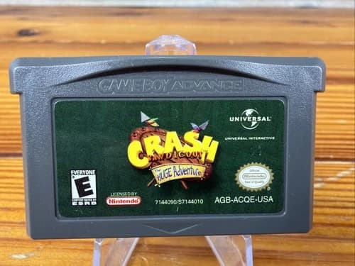 Crash Bandicoot: The Huge Adventure (Nintendo GameBoy Advance GBA) Cart Tested