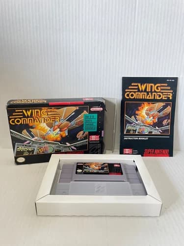 Wing Commander (Super Nintendo SNES, 1992) CIB w Manual Tested Working
