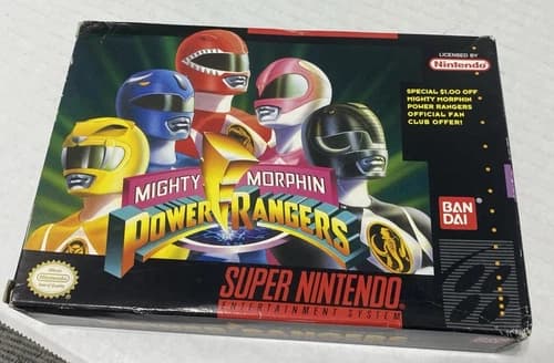 Mighty Morphin Power Rangers SNES 1994 CIB