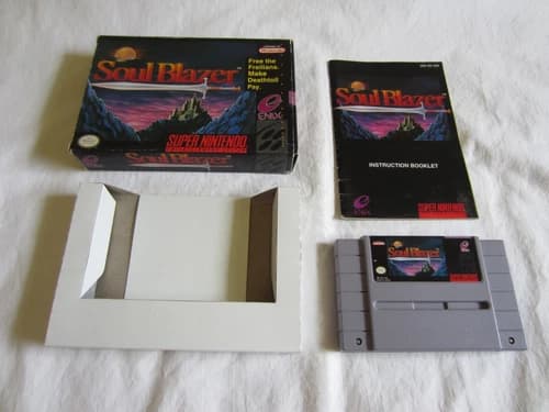 Soul Blazer (SNES) Super Nintendo CIB Complete Box 1992 Enix Soulblazer RARE