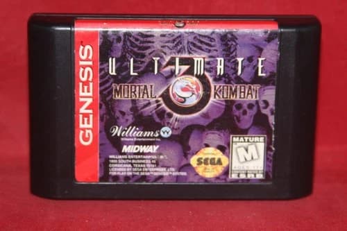 Ultimate Mortal Kombat 3 (Sega Genesis, 1996) Authentic Game Cartridge