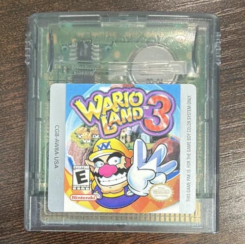 Nintendo Wario Land 3 Game Boy Color Cartridge - E NTSC-U/C Wario Land Series
