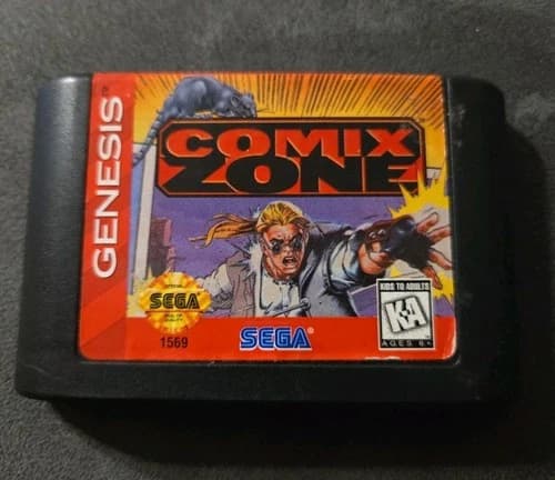 Comix Zone Sega Genesis, 1995 Authentic Game Cartridge ONLY - Tested Working