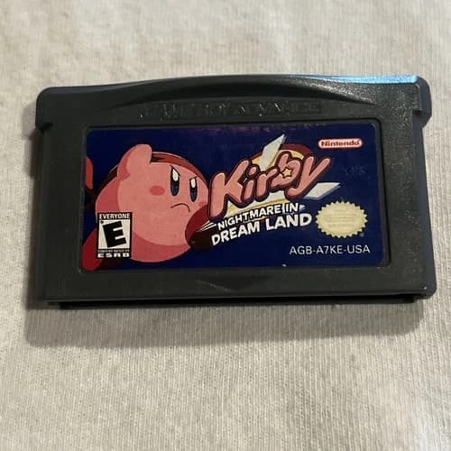 Kirby Nightmare in Dream Land Gameboy Advance Cartridge Tested