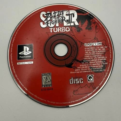 Super Puzzle Fighter II Turbo PlayStation 1 — GAME ONLY